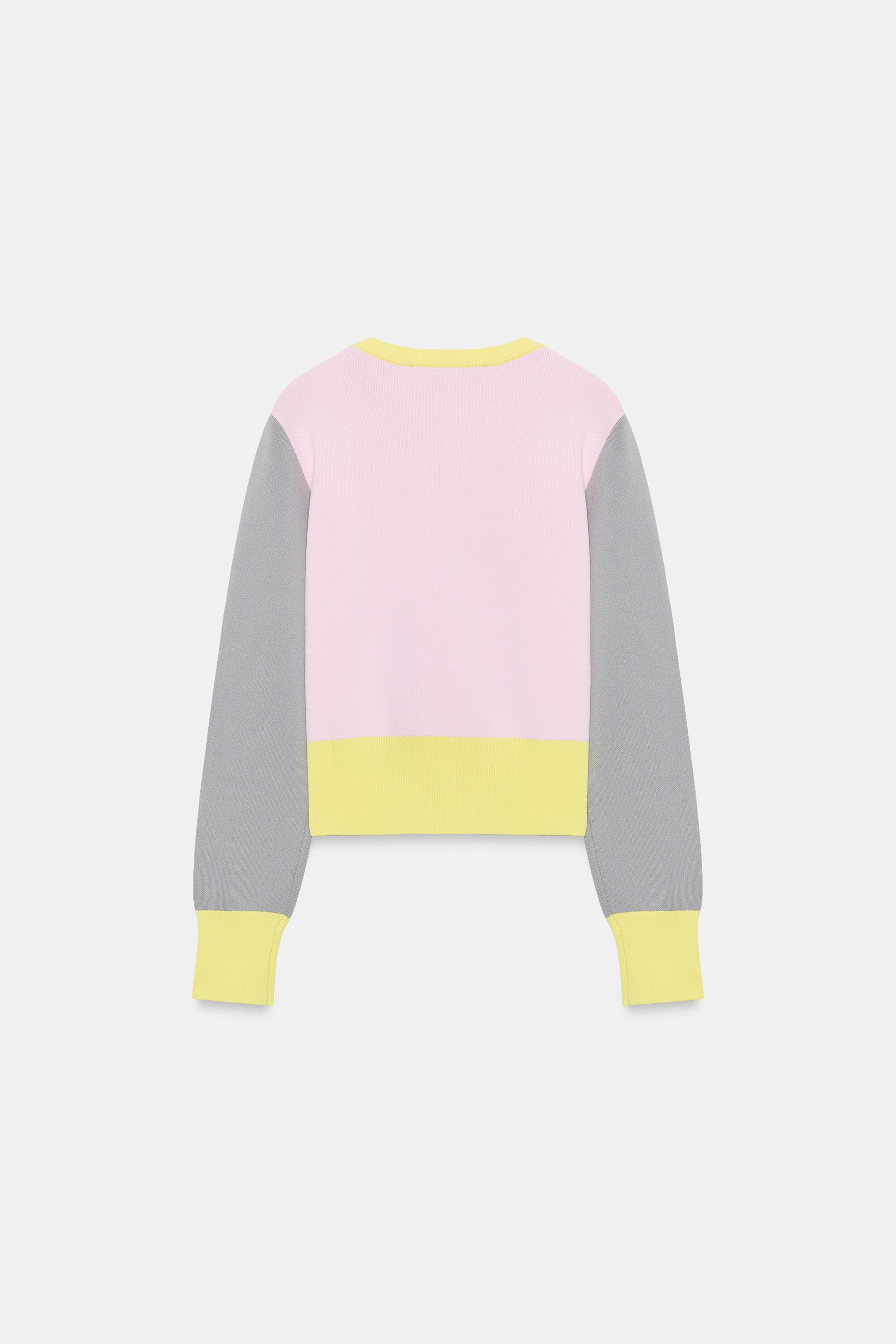GILET EN MAILLE COLOR BLOCK
